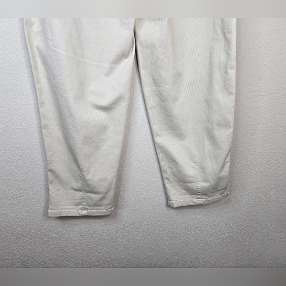 Democracy Ab Technology Womens Barrel Leg Pants Sz 8 Off White Cotton Blend - Picture 8 of 12